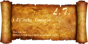 Lábdy Tamara névjegykártya